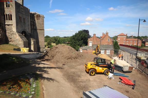 Photo of a segment of the timelapse at the front of Newark Castle for the Gatehouse project