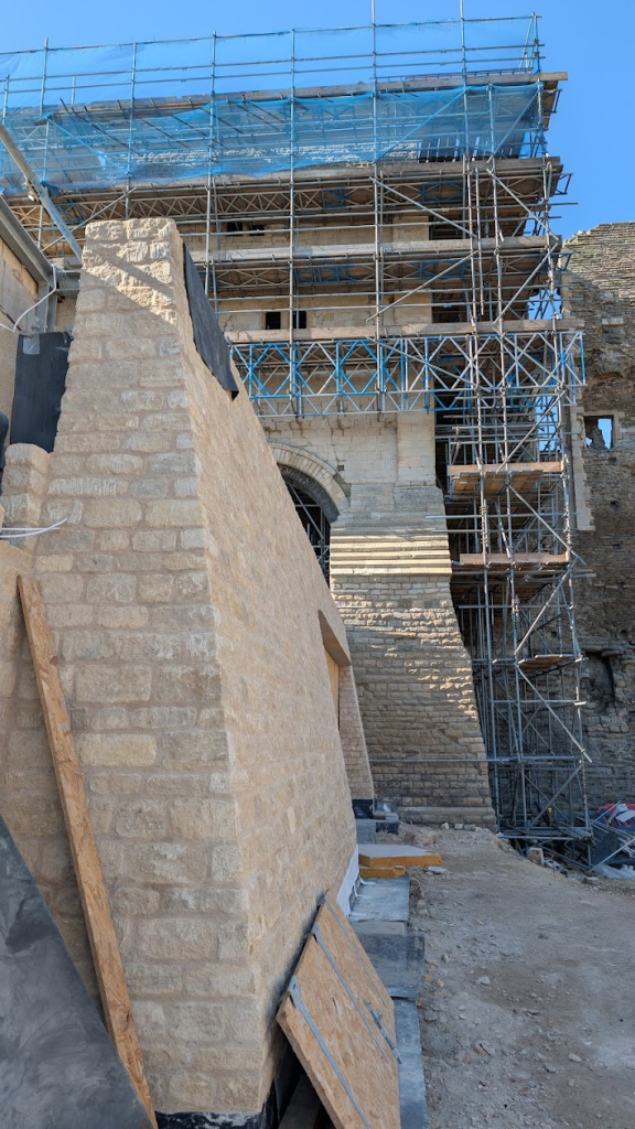 A view of the garden room wall facing into the Gatehouse