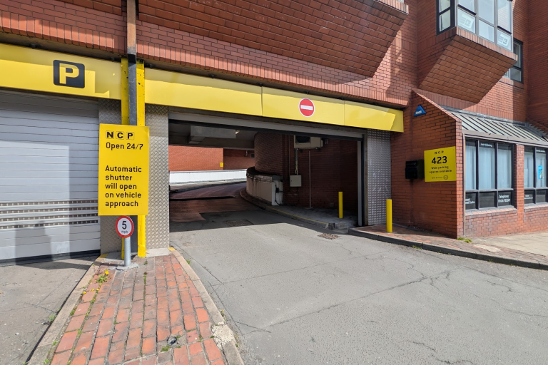 Entrance of car park in Newark