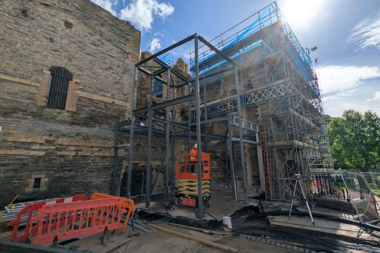 Castle Gatehouse - Steels being places in situ