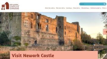 Snapshot of Newark Castle Website