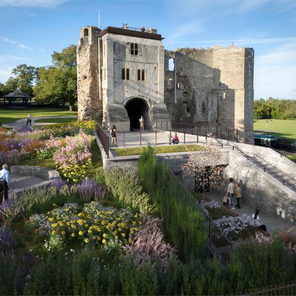 Computer generated image of Newark Castle's gatehouse